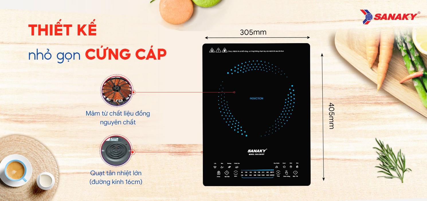 Bếp từ đơn Sanaky SNK-2301BT — Nhanh, sạch và an toàn. Tặng nồi lẩu theo chương trình ưu đãi.