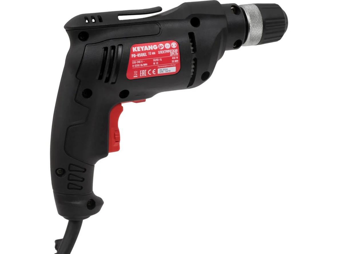 Đầu kẹp 10mm, cò điều tốc và nút đảo chiều
