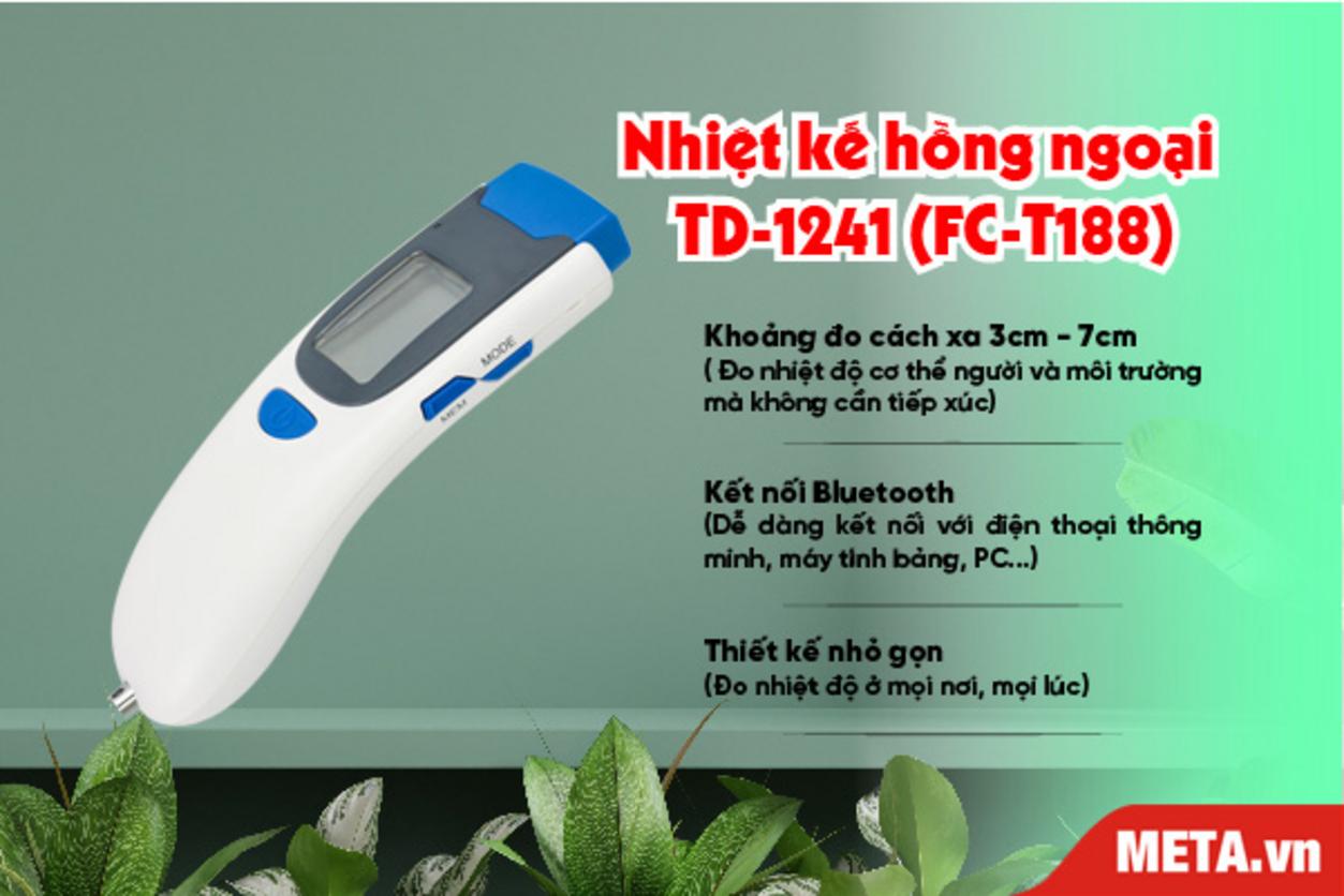 Đo trán 1 giây từ 3–7cm, không làm bé tỉnh.