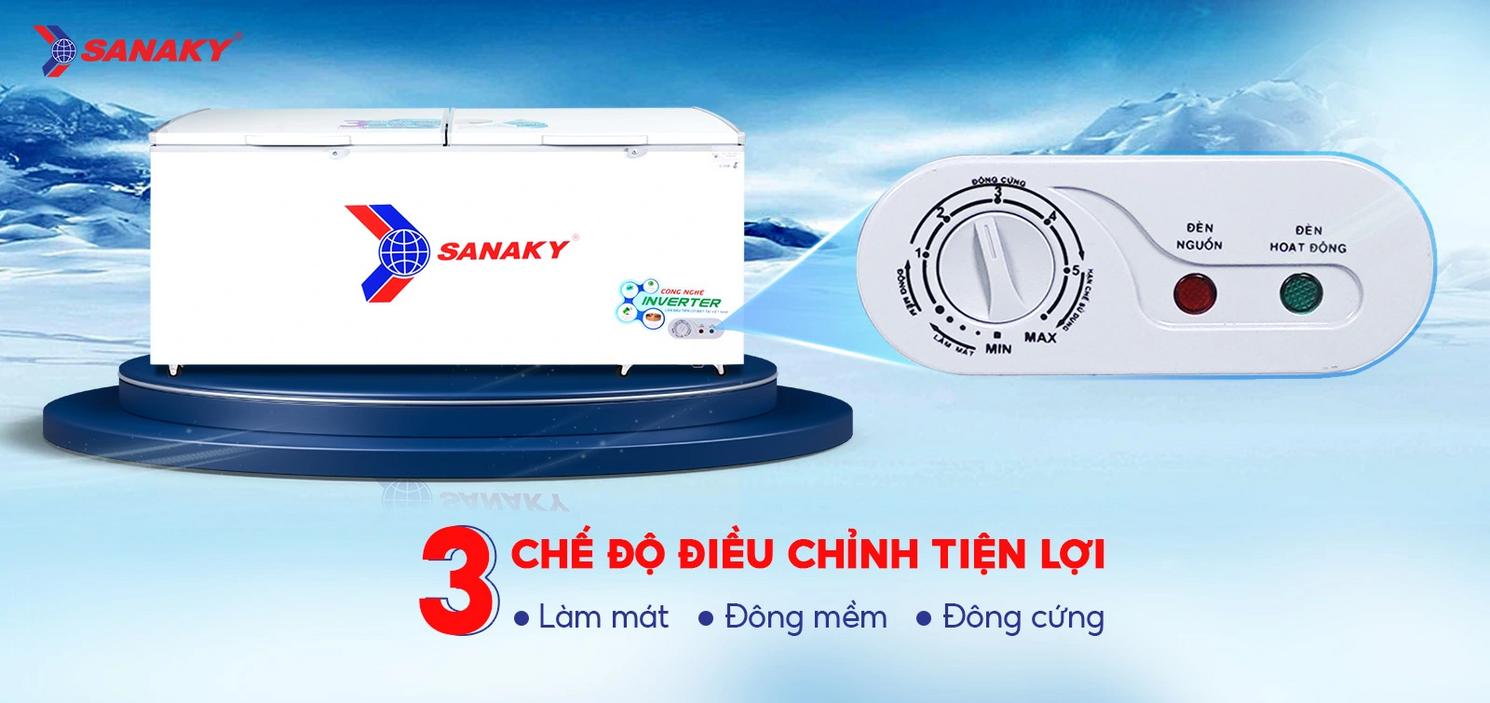 Dung tích 761 L thực sử dụng, thiết kế 2 cánh thuận tiện sắp xếp thực phẩm.