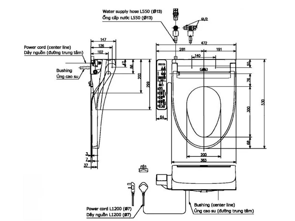 EWATER+ khử khuẩn vòi; PREMIST phun sương chống bám bẩn.