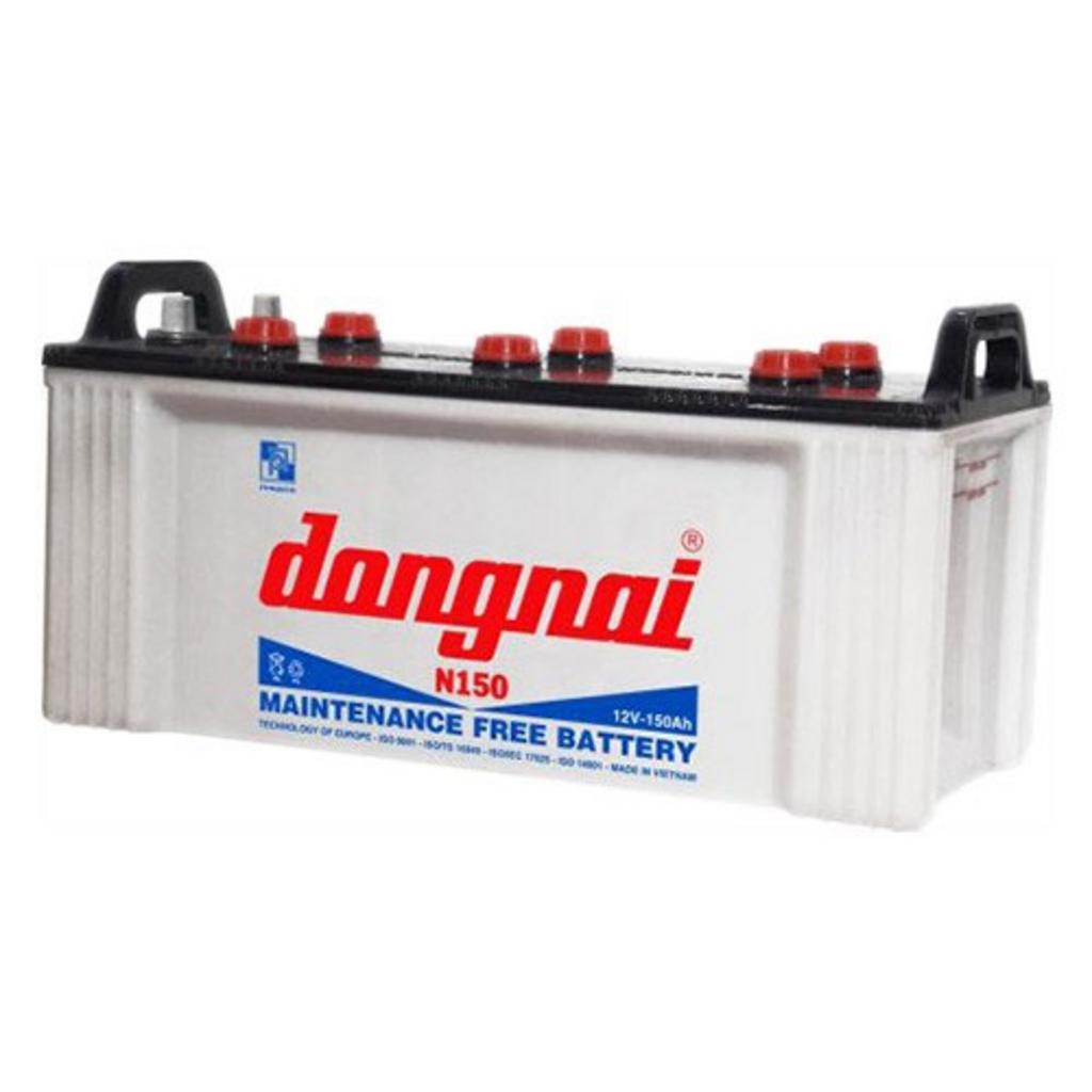 Ắc quy Đồng Nai N150 MF (12V - 150Ah) — Khởi động mạnh, thiết kế chịu nhiệt cho xe tải.