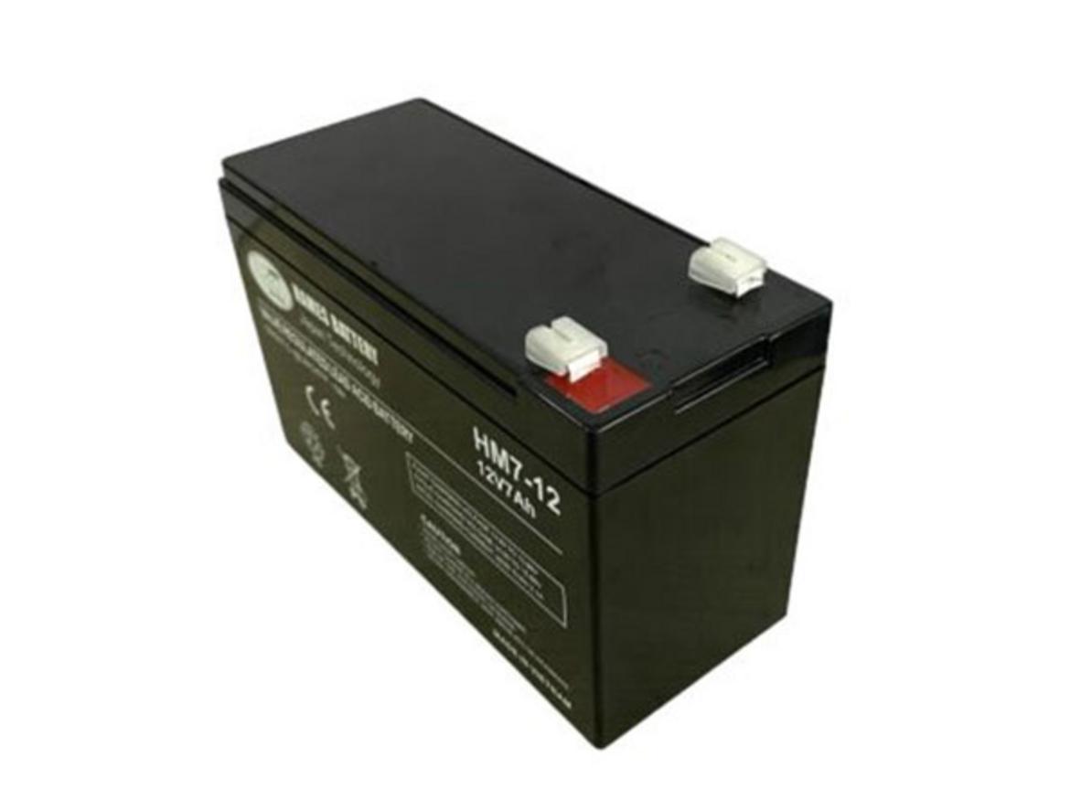 Ảnh thực tế Ắc quy Hames HM7-12 — gọn nhẹ, sẵn sàng lắp đặt.