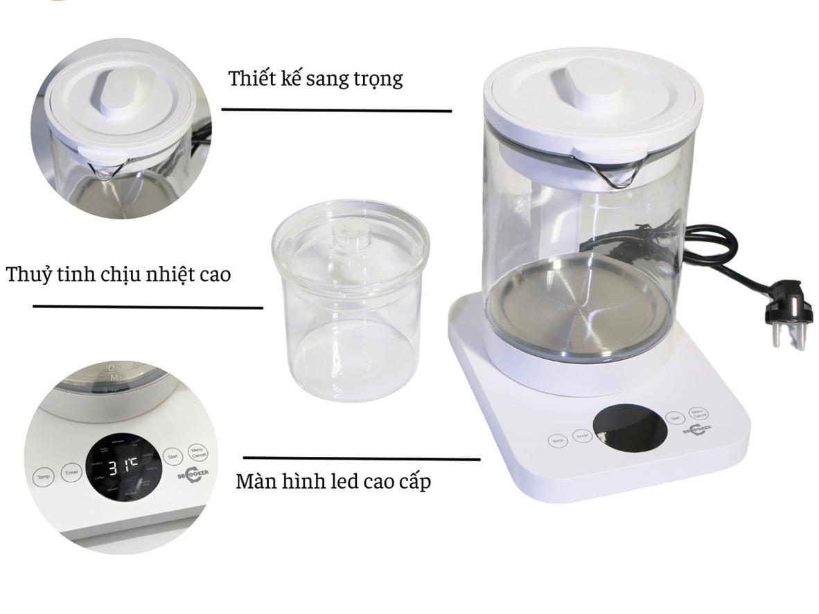 BBcooker BB15 — bếp dinh dưỡng cá nhân, sẵn sàng cho chưng yến và nấu cháo.