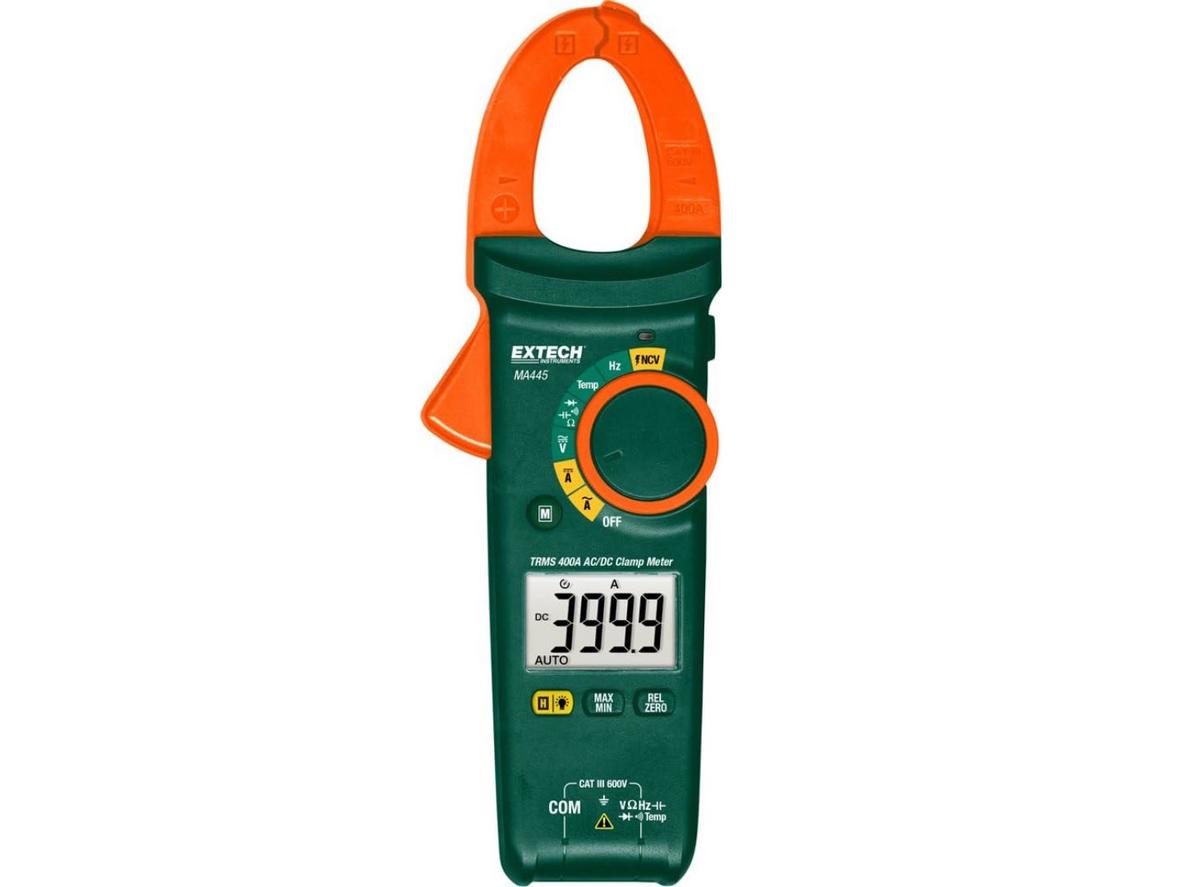 Ampe kìm Extech MA445 — True RMS 400A, NCV, Type K — lựa chọn cho thợ điện và kỹ sư bảo trì.