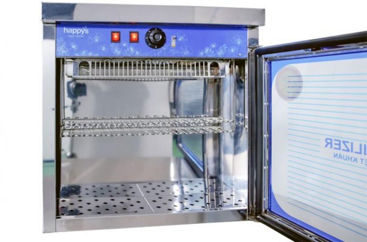 Tủ Diệt Khuẩn Dao, Đồ Dùng Vệ Sinh Inox Happys HPS-101CW