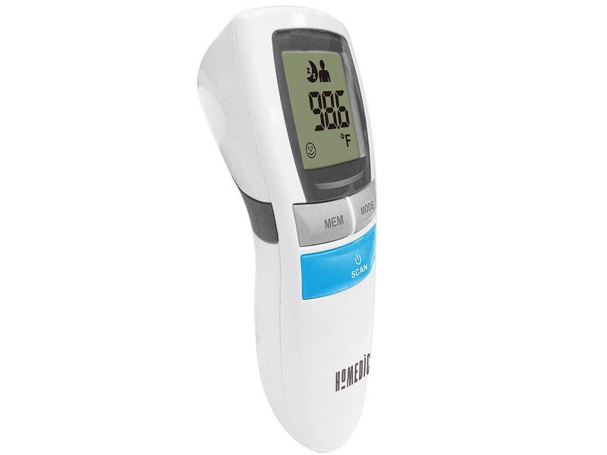 HoMedics TIE-210 — đo nhanh không chạm, an toàn cho bé ngay trong giấc ngủ.