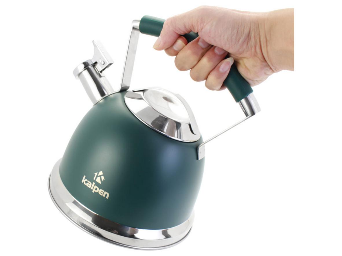 Ấm đun nước inox Kalpen KK02 2.5 lít — đun nhanh, an toàn cho gia đình.