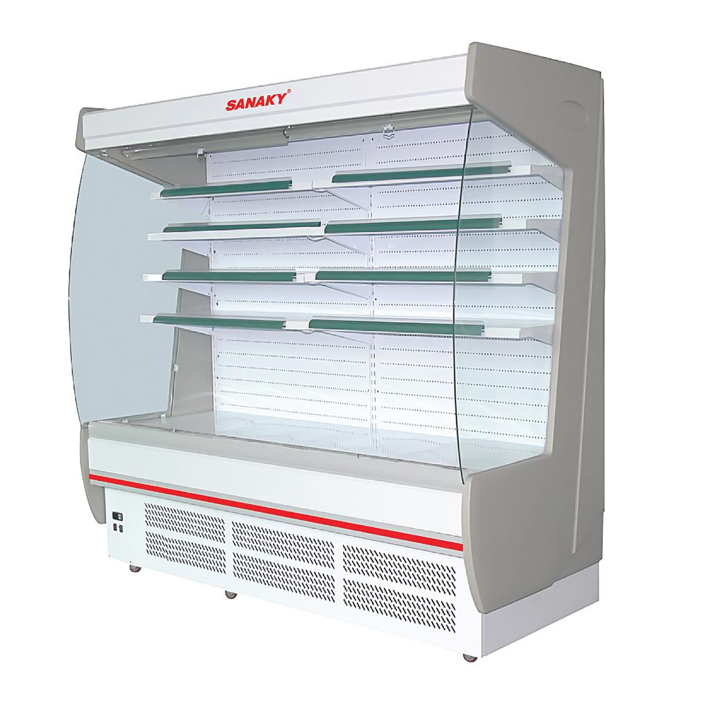 Tủ Mát Sanaky VH-25HP trưng bày thực phẩm tươi trong siêu thị - dung tích lớn 1300L.