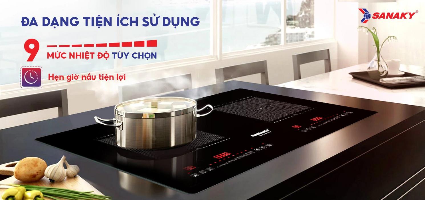 Bếp Từ Đôi Sanaky VH-8101HY — Thiết kế âm bàn, sang trọng và hiệu suất cao.
