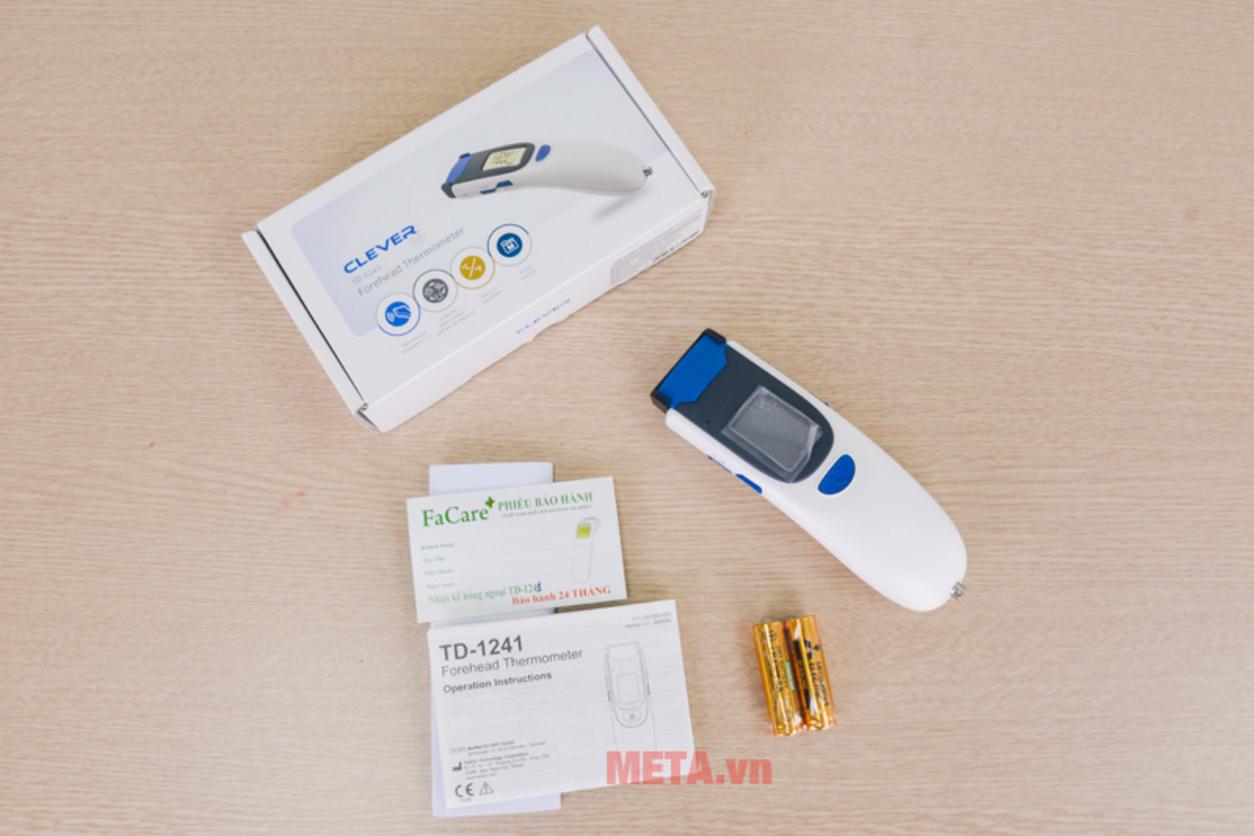 Nhiệt kế TD-1241: đo nhanh 1 giây, không tiếp xúc và lưu lịch sử tự động.
