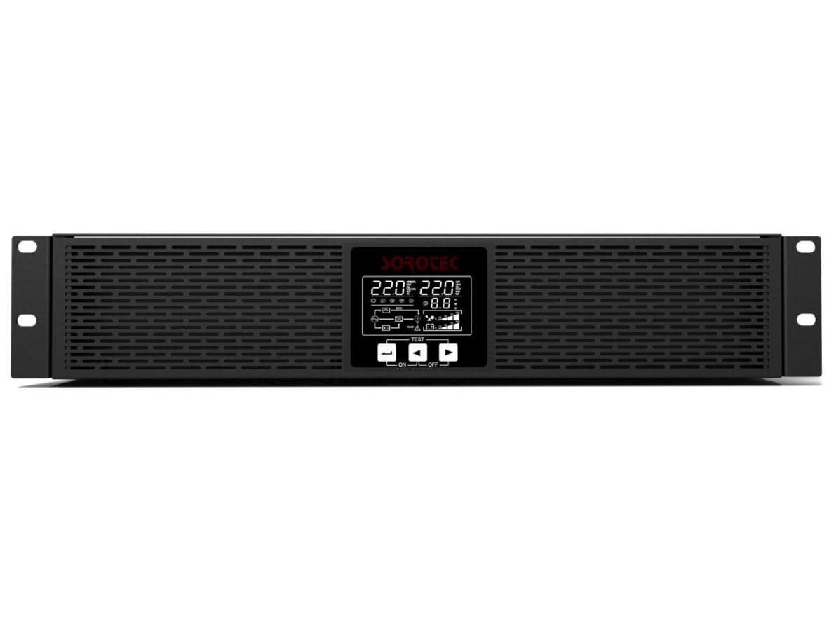 UPS Sorotec HP3116C Plus 3KR — Hero shot showing LCD and rack-ready form factor.