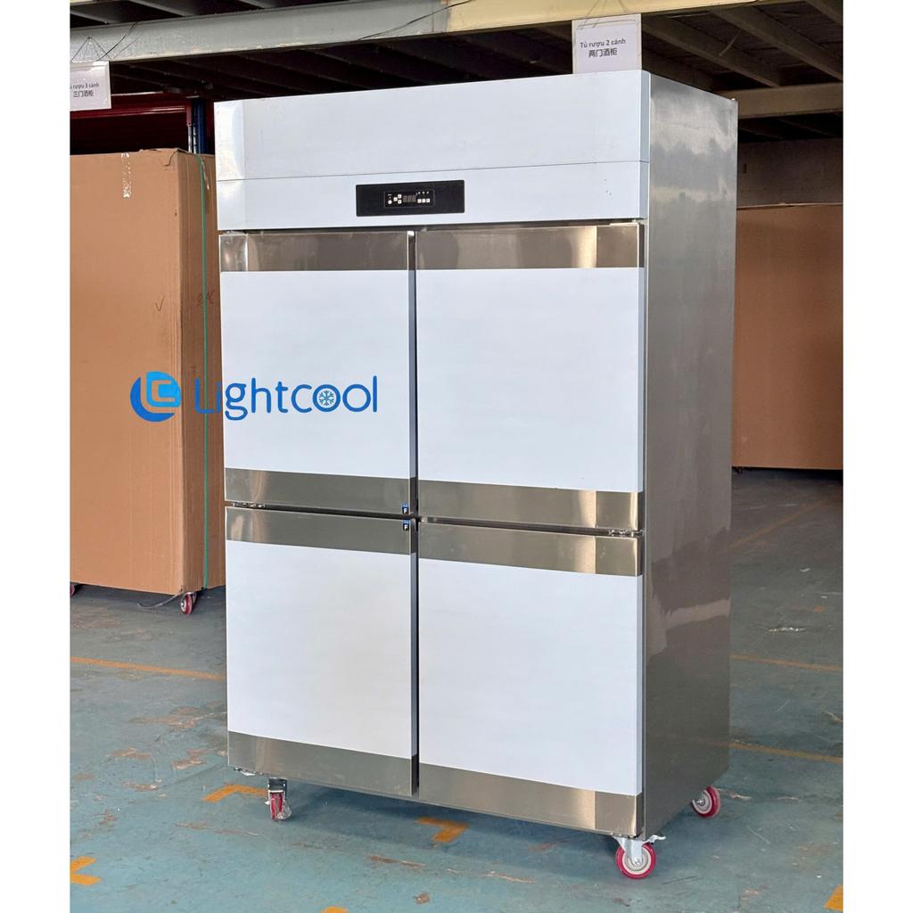 Hệ thống làm lạnh quạt gió phân bổ lạnh đều trong tủ; imagePrompt: A close-up of the fan circulation system inside the freezer showing airflow and shelving.