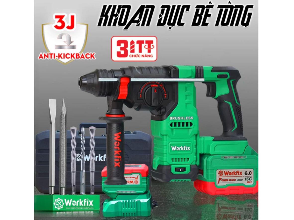 Tổng quan Máy khoan đục bê tông Workfix WF-RH3003PRO