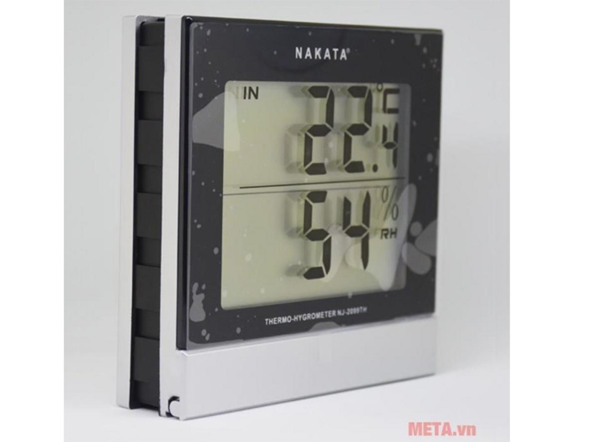 Nhiệt ẩm kế Nakata NJ-2099-TH — Màn hình LCD lớn, dễ đọc, dùng cho trong nhà và ngoài trời.