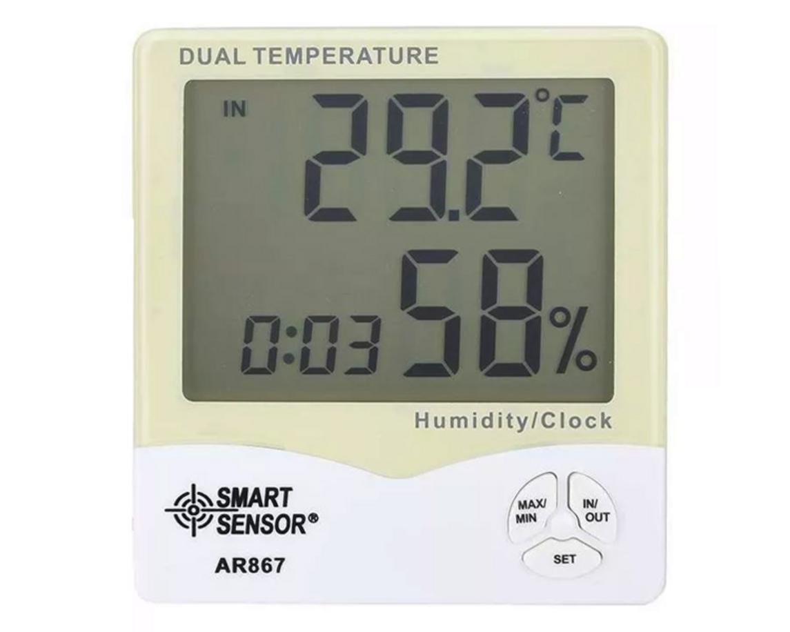 Smart Sensor AR867 — hiển thị rõ ràng nhiệt độ & độ ẩm trong nhà và ngoài trời.