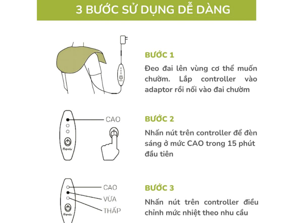 Tấm sinh nhiệt điện an toàn, tự ngắt sau 60 phút