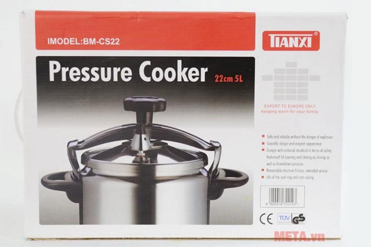 Tổng quan Nồi áp suất inox Tianxi BM-CS22 (22cm) - 5 lít
