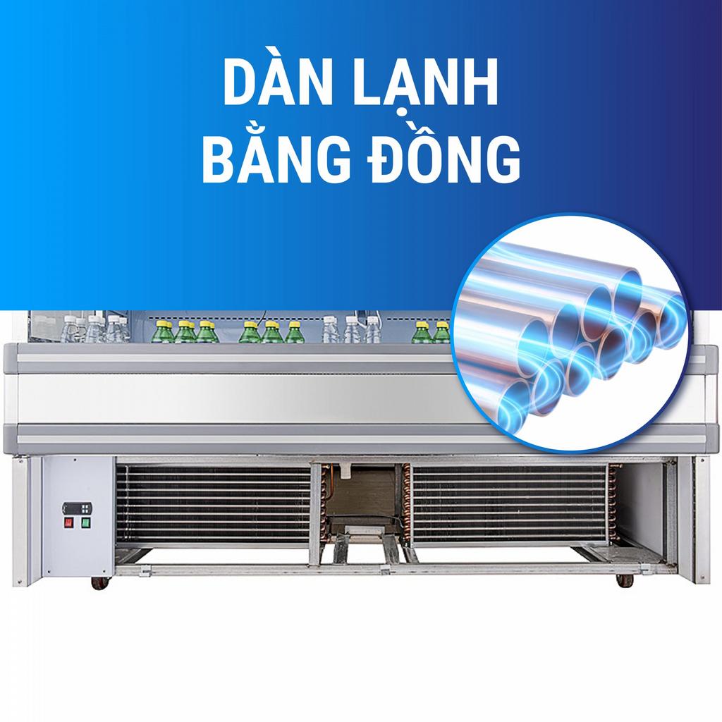 Quạt gió phân phối hơi lạnh đều, kết hợp công suất 1500 W.