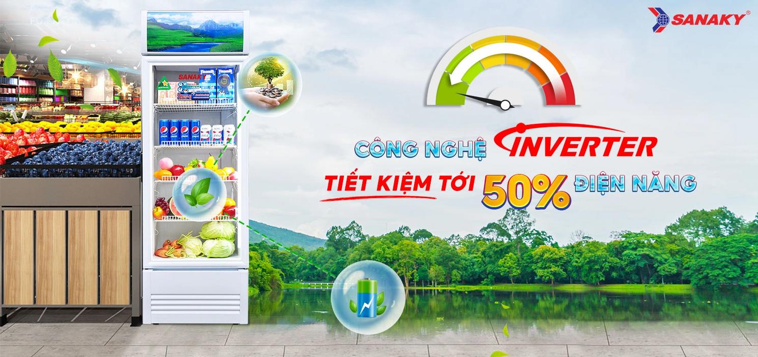 Inverter tiết kiệm điện — giảm chi phí hàng tháng cho tạp hóa.