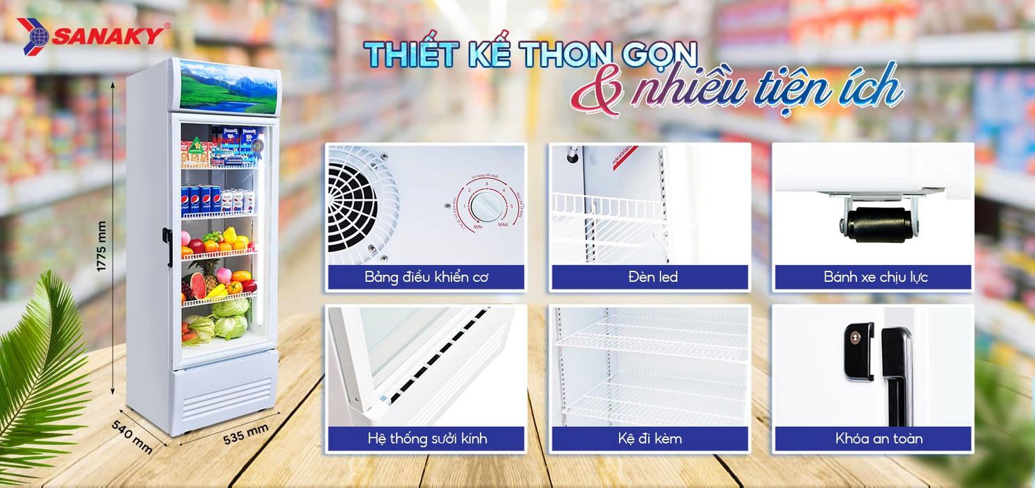 Kính Low‑E + LED — trưng bày đẹp, ít sương mù.