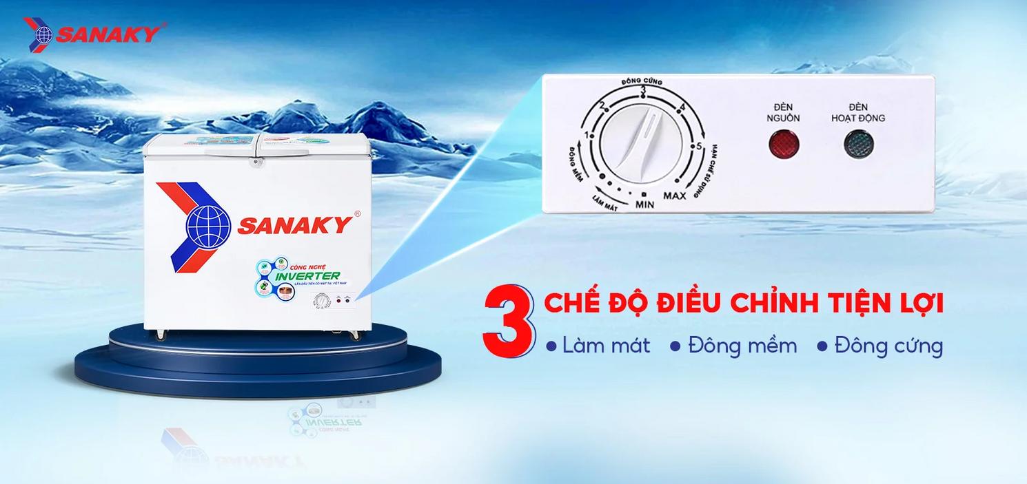 Khả năng lưu trữ 208 L, thiết kế 2 cánh và bánh xe tiện di chuyển.