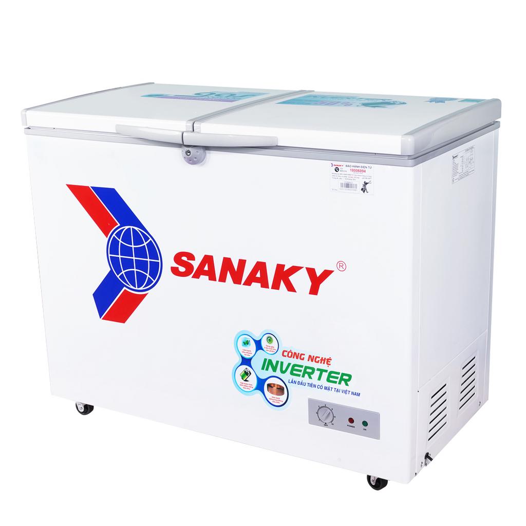 Smart Inverter giúp tiết kiệm điện và vận hành êm ái cho gia đình bạn (ảnh minh họa).","imagePrompt":"Close-up of the inverter control panel and energy label on the freezer.