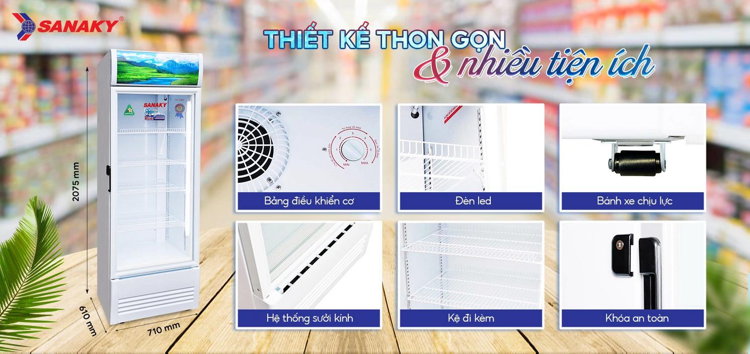 Tủ mát Sanaky VH-5099K3 – trưng bày rõ ràng, 480L, tiết kiệm điện.