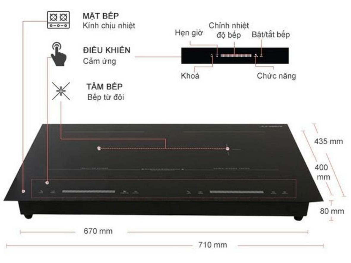 2 vùng nấu linh hoạt cho bữa cơm gia đình