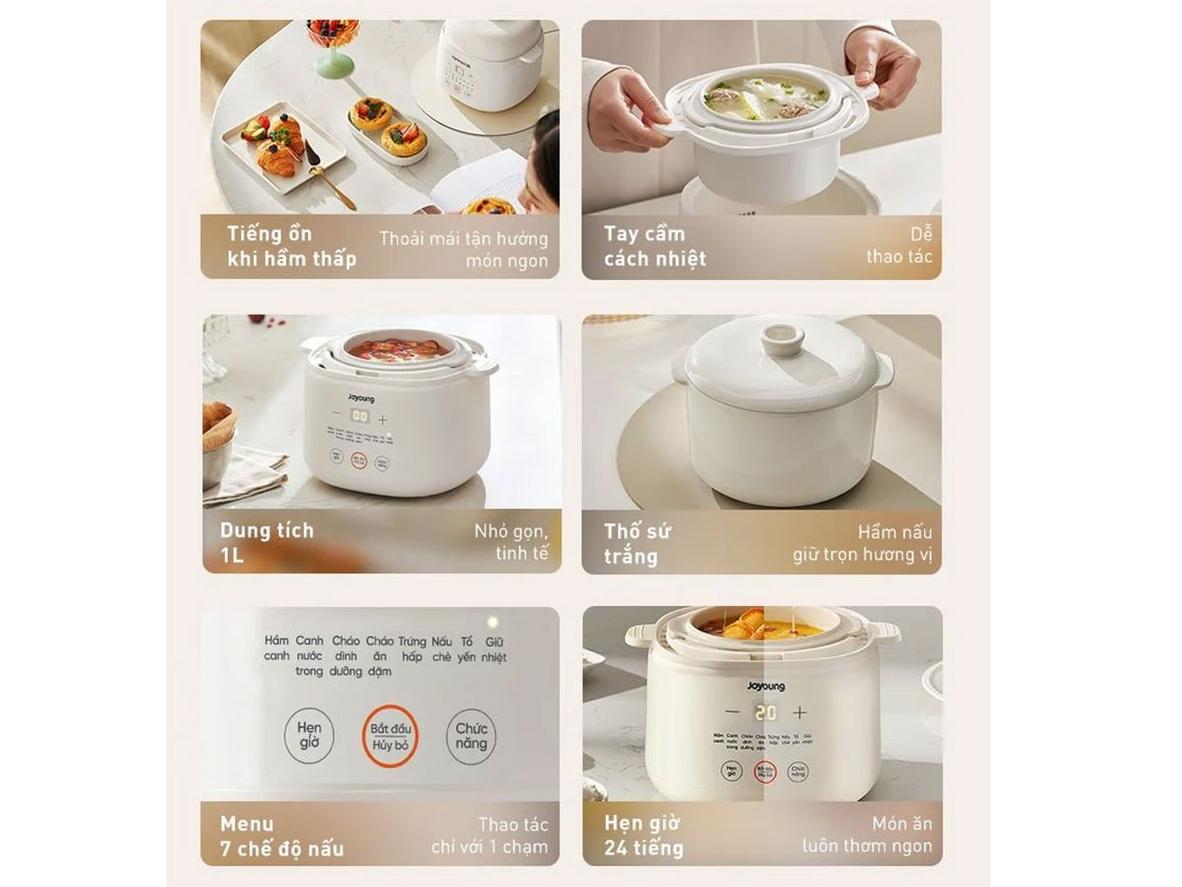 Công suất 200W tiết kiệm điện, nấu ngon chuẩn vị.