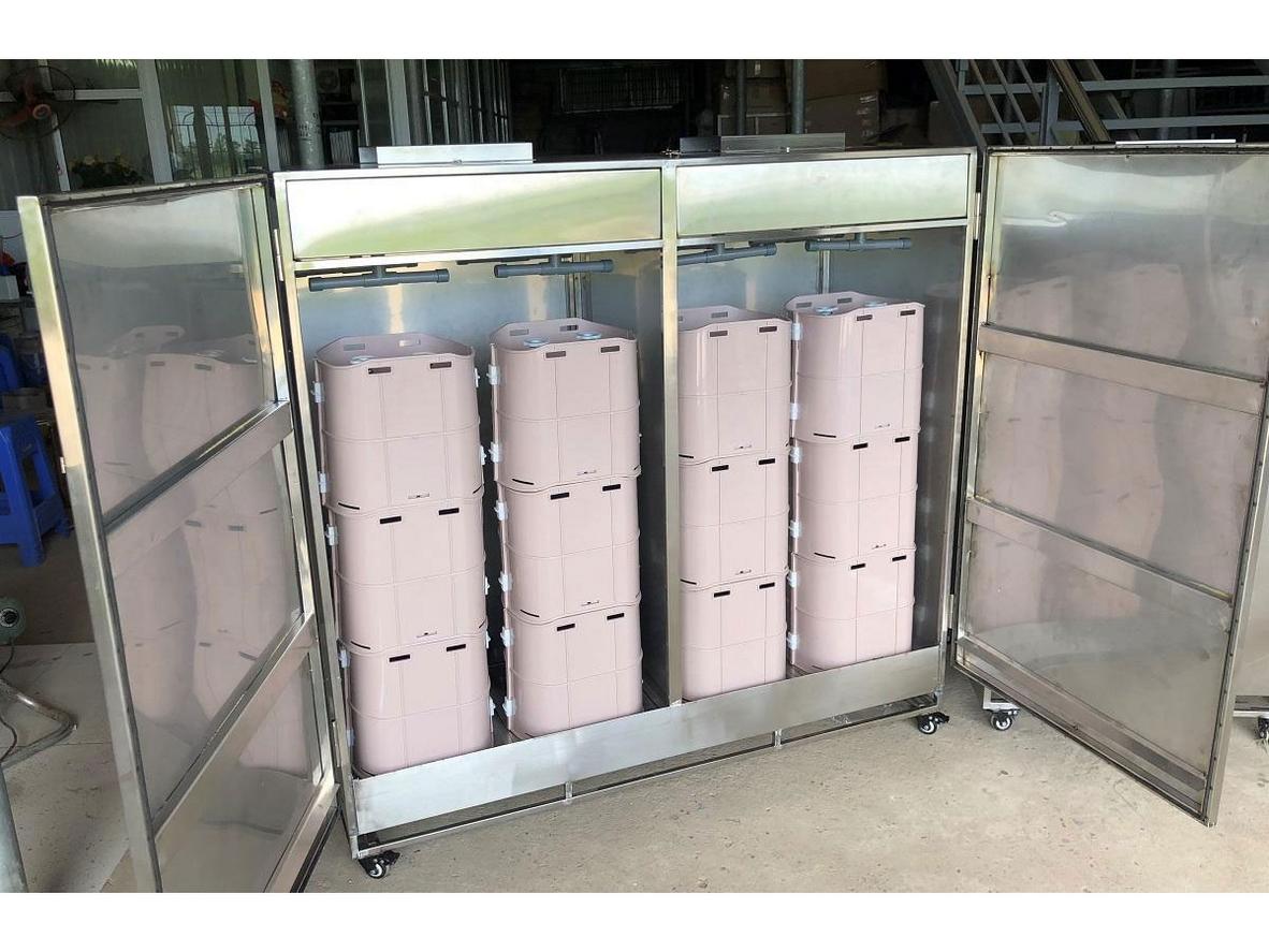 24 khay module độc lập cho phép gối đầu và thu hoạch liên tục