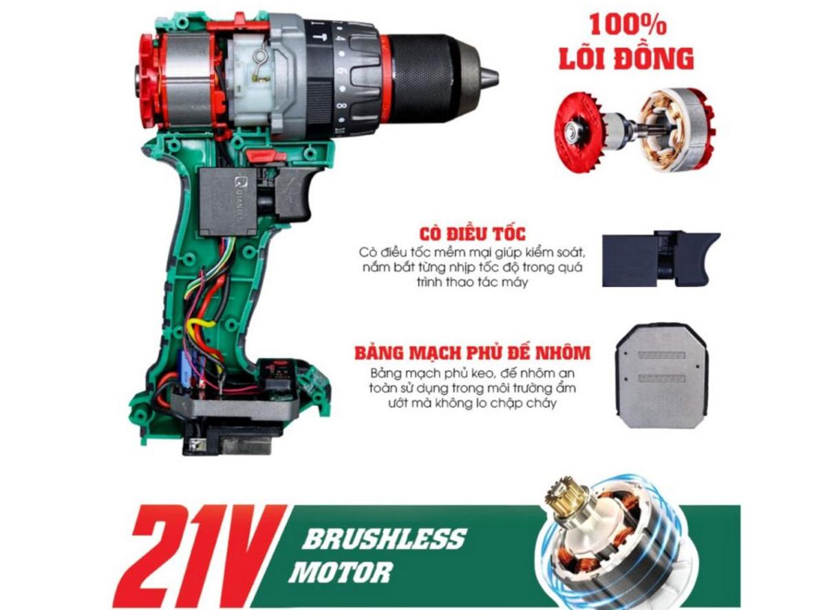 Đầu kẹp AutoLock 13mm và bảng điều chỉnh tốc độ