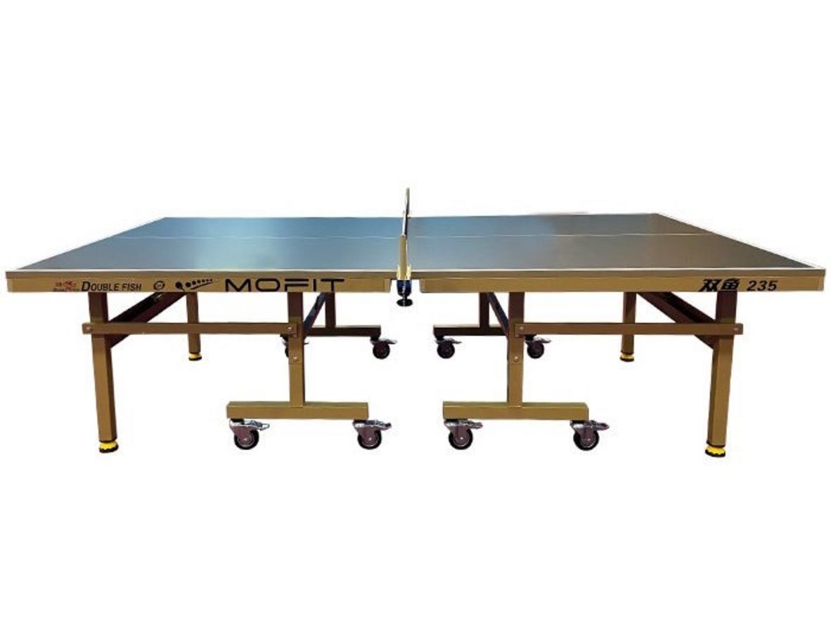 Tổng quan Bàn bóng bàn Double Fish 235G chân vàng, mặt đen