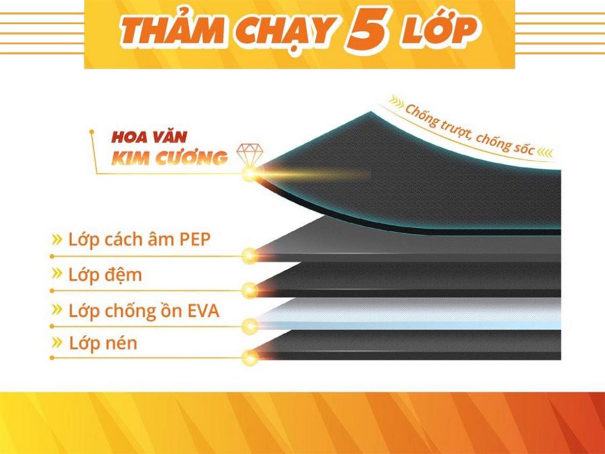 Bàn chạy 5 lớp MDF giảm chấn