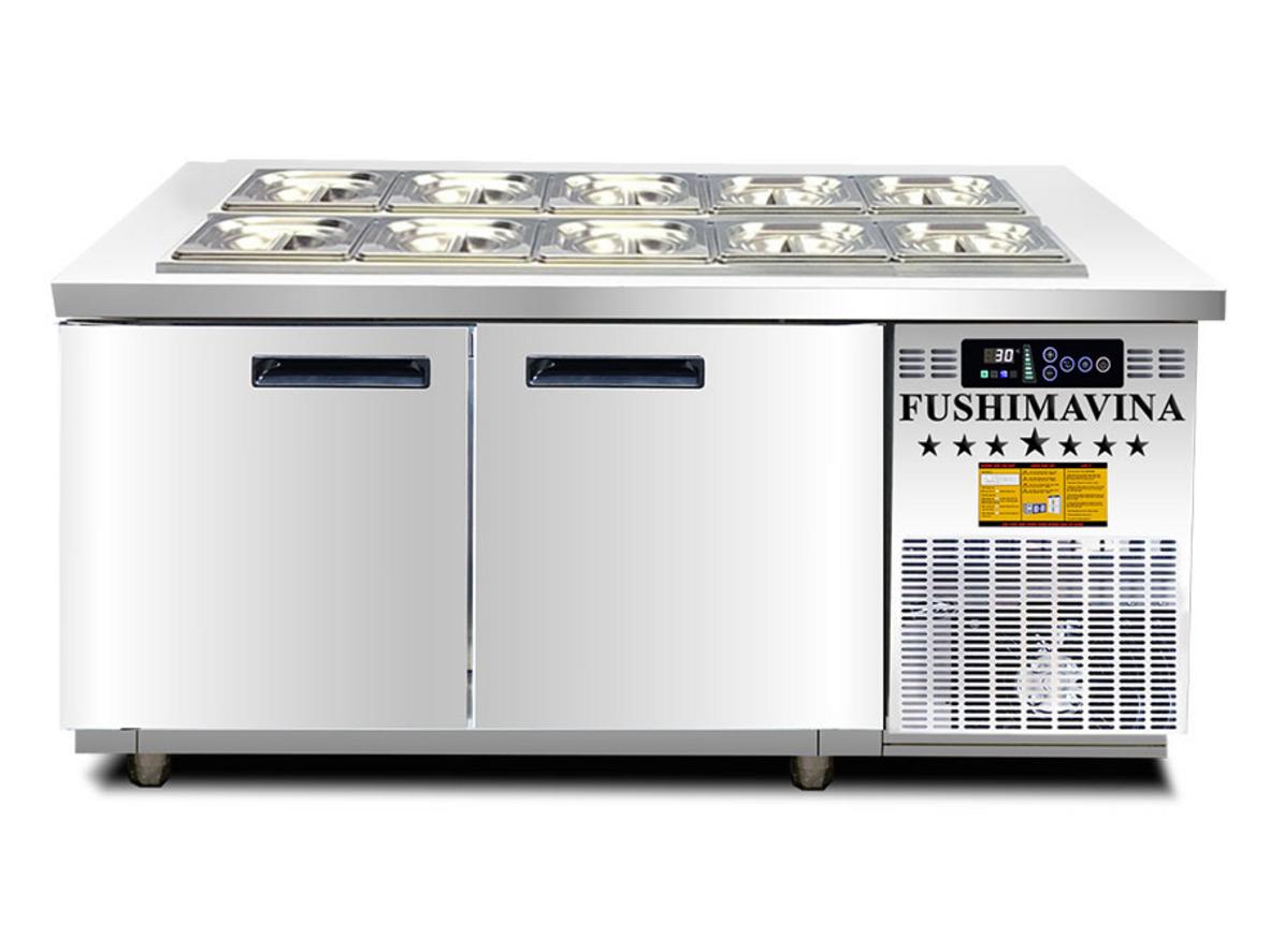 Tổng quan Bàn Salad 1.5m cánh inox FSM-BSLCI 1.5