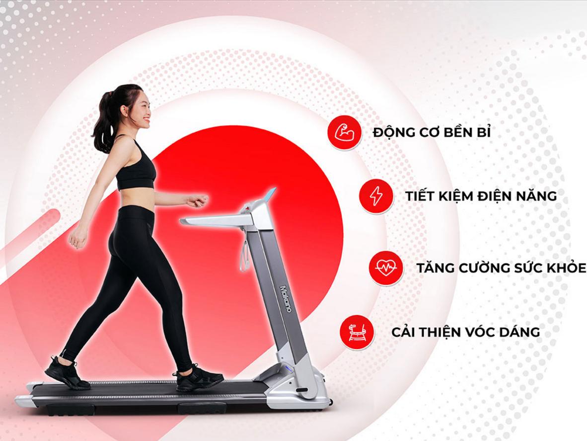 Màn hình LED cảm ứng hiển thị các chỉ số tập luyện và 12 chương trình có sẵn.