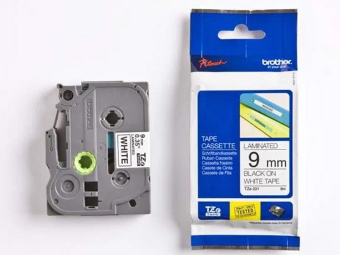 Tổng quan Băng nhãn có màng bảo vệ Brother TZE 221 (9mm)