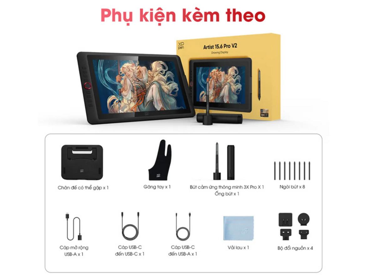 Tổng quan Bảng vẽ XP-Pen Artist 15.6 Pro V2-16K