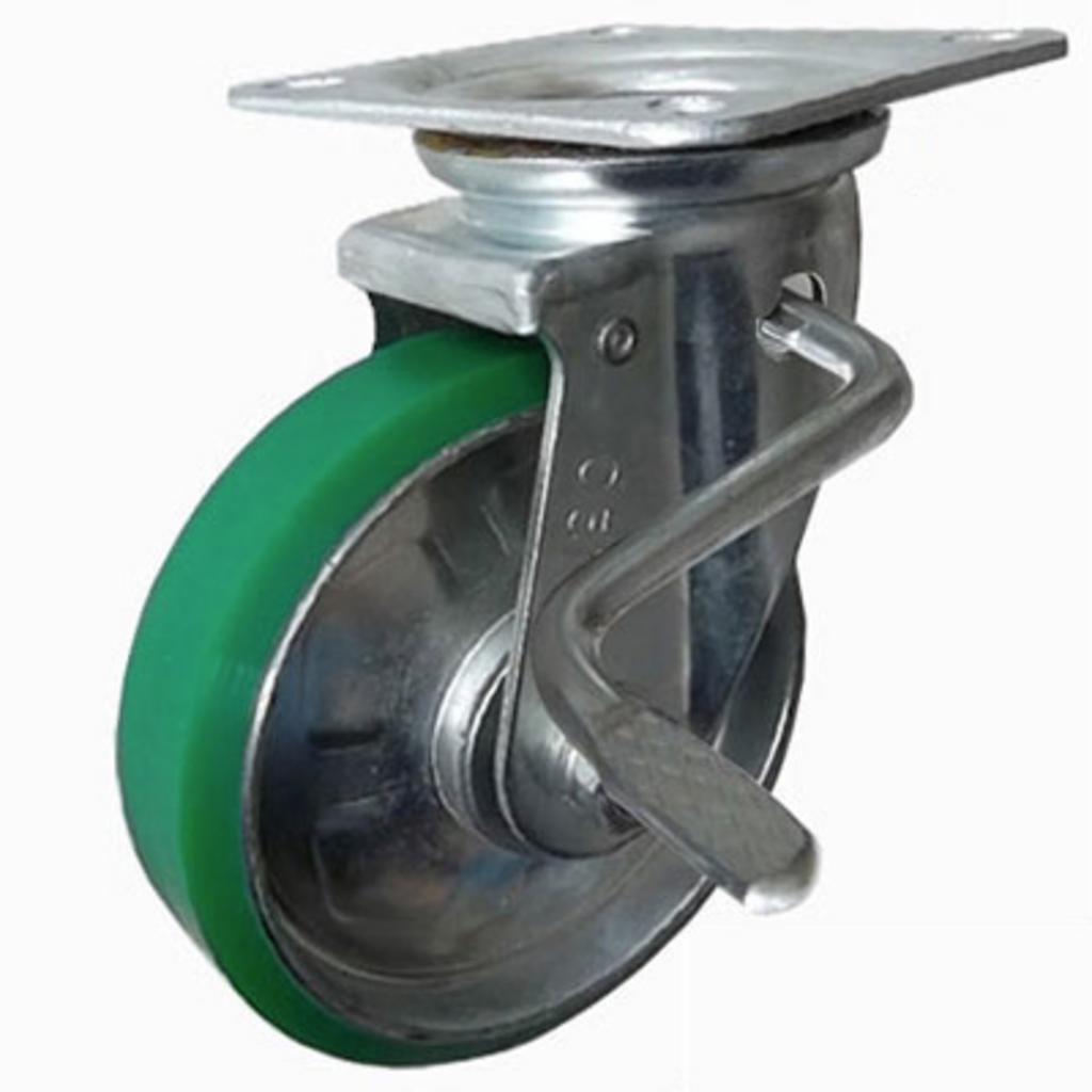 Tổng quan Bánh xe đẩy PU xoay có khóa Ethos 663PUZ200JB01 (520kg)