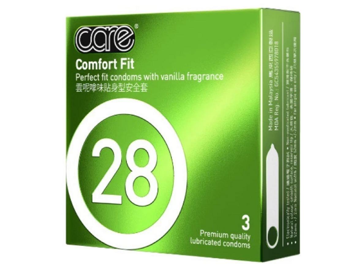 Tổng quan Bao cao su Care 28 mỏng trơn ôm sát hương Vani