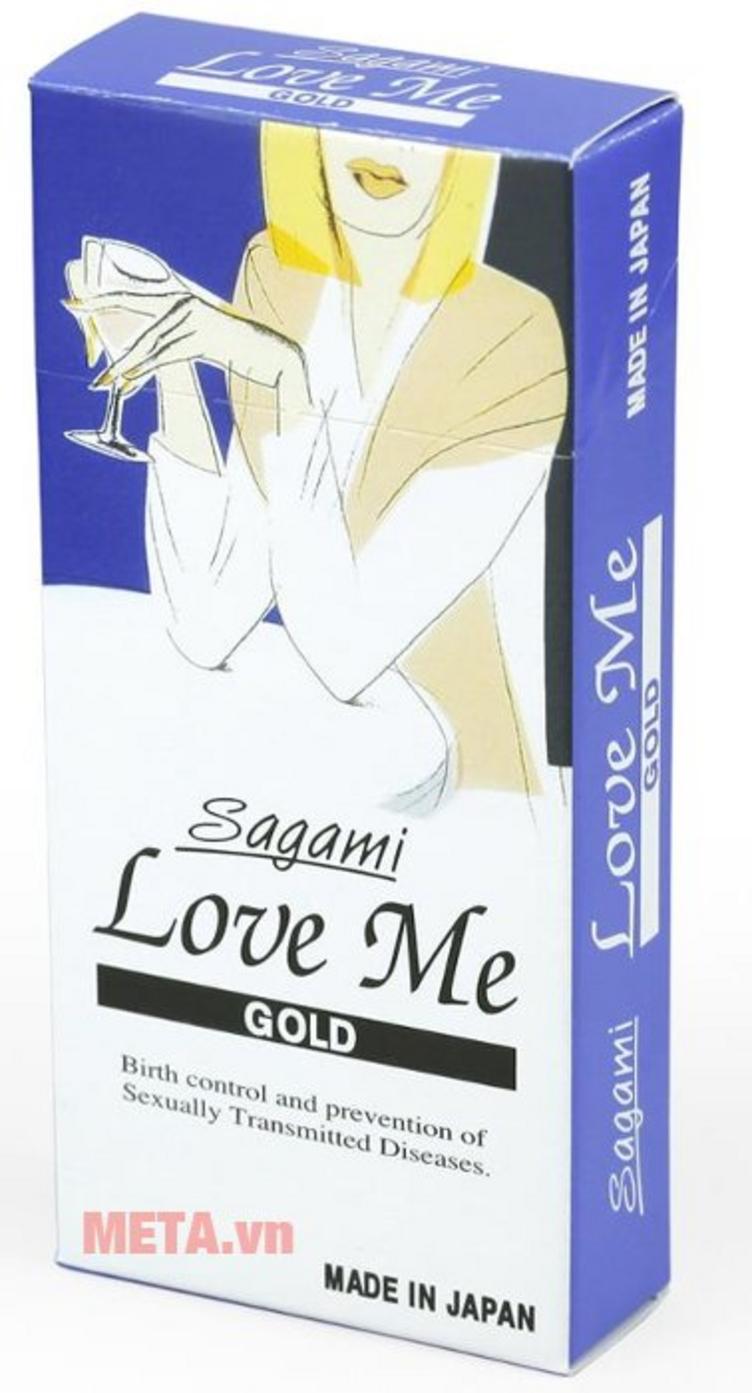 Tổng quan Bao cao su Sagami Love Me Gold (hộp 10 chiếc)