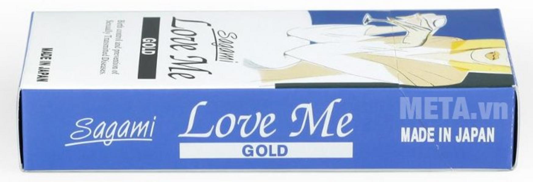 Tổng quan Bao cao su Sagami Love Me Gold (hộp 10 chiếc)