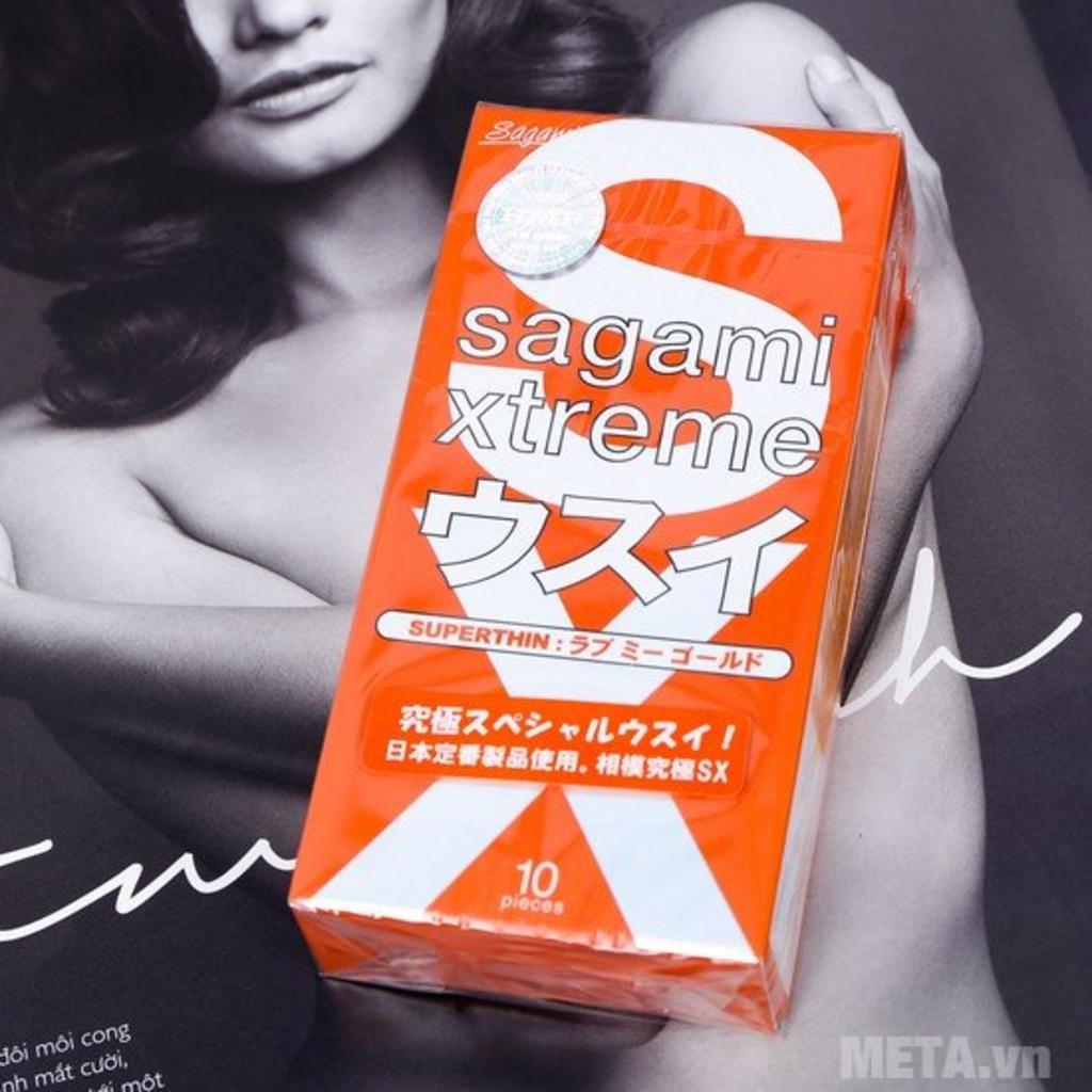Tổng quan Bao cao su Sagami Love Me Gold Orange (hộp 10 chiếc)