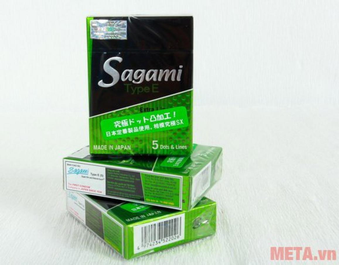 Tổng quan Bao cao su Sagami Type E (hộp 5 chiếc)