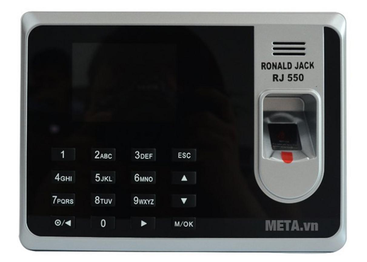 Sensor vân tay thế hệ mới trên RJ 550 giúp nhận diện nhanh và bền bỉ trong môi trường doanh nghiệp đông người.