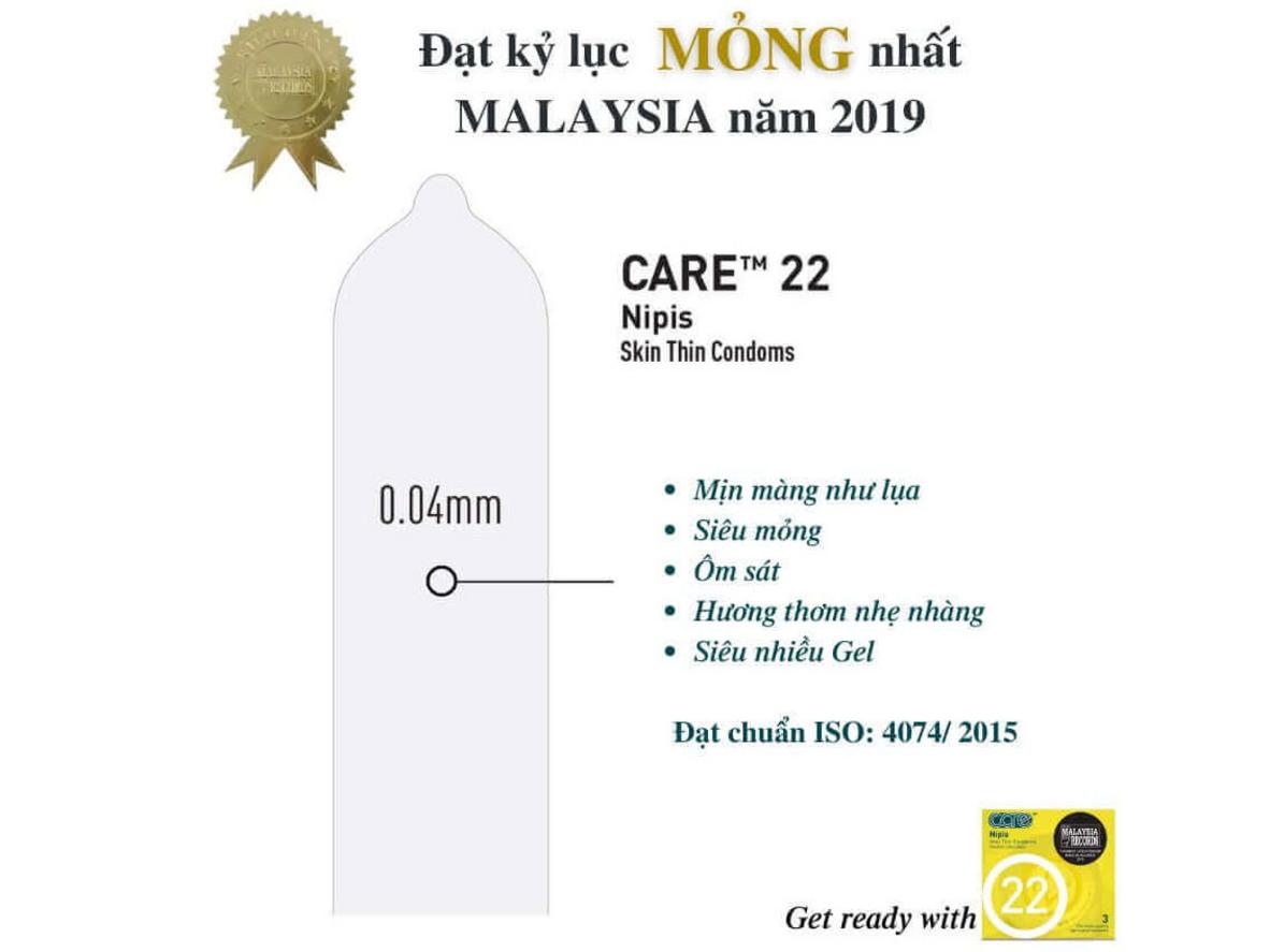 Độ mỏng 0.022 mm cho cảm giác chân thực