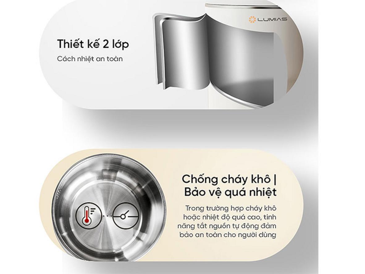 Hai mức công suất 200W/600W — lựa chọn linh hoạt.