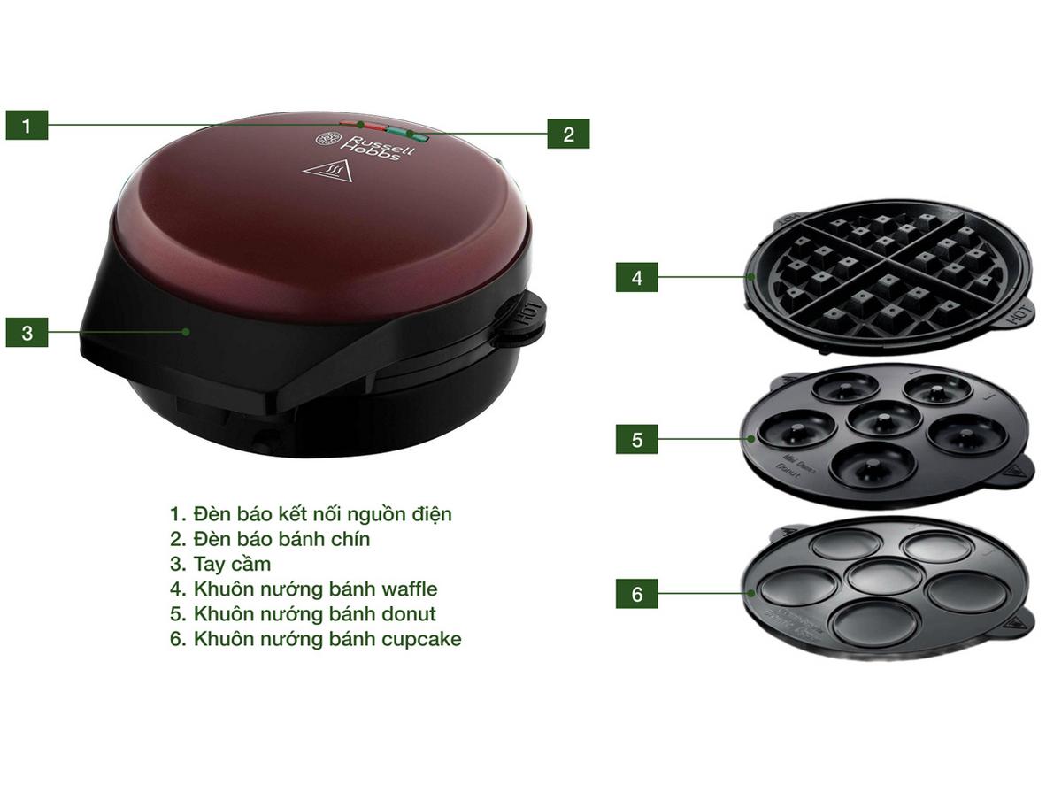 Công suất 900W — nướng nhanh cho bữa sáng gia đình