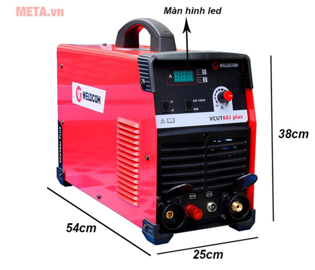 Trình điều khiển & bảng chỉnh dòng 25–60 A trên VCUT 60J PLUS (ảnh minh hoạ).