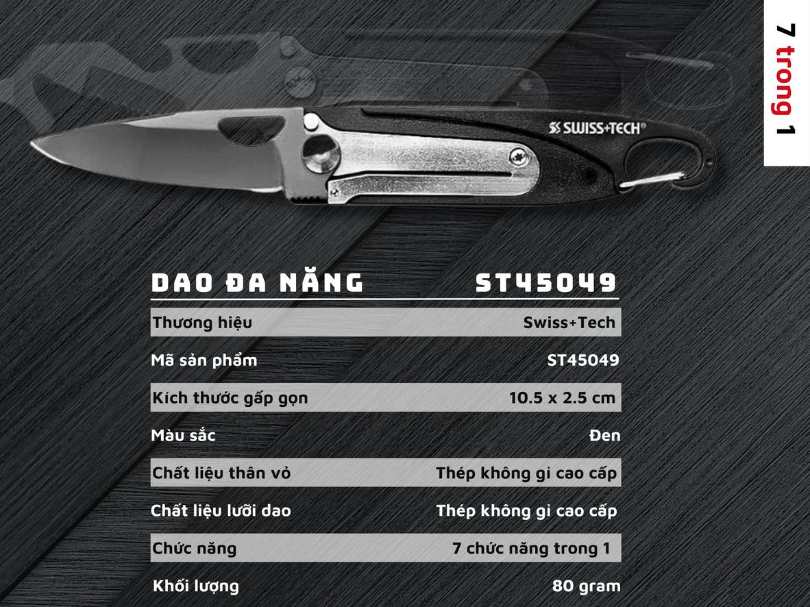 Tổng quan Dao đa năng 7 trong 1 Swiss+Tech ST45049